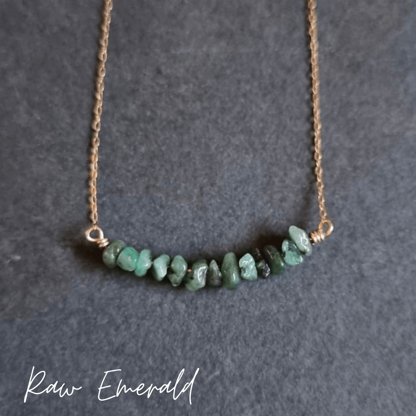 Raw Emerald | Gold Necklace | Stone of Successful Love - RACHEL SHRIEVES DESIGN